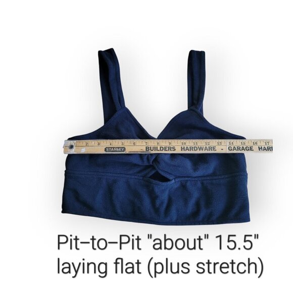 🖤 Madewell Black Knot Front Crop Tank Top XL Cotton Cutout Stretchy 🖤 - Picture 7 of 10